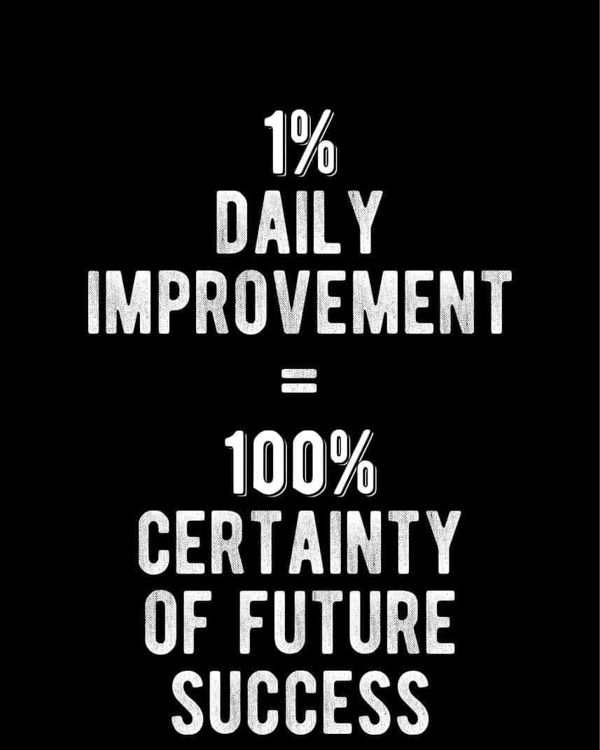 1% daily improvement = 100% certainty of future success.