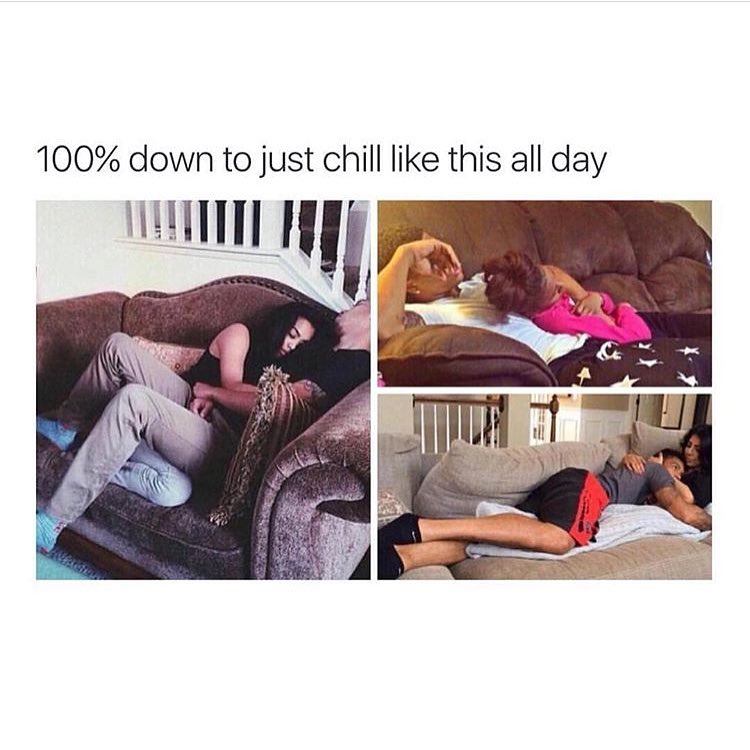 100% down to just chill like this all day. - Funny