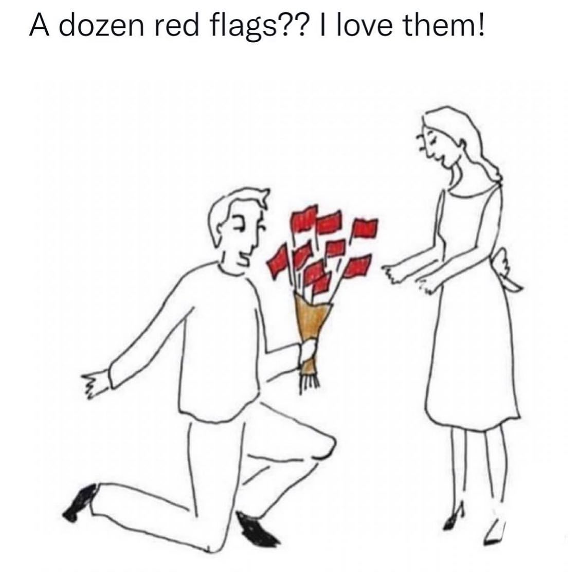 A dozen red flags?? I love them!