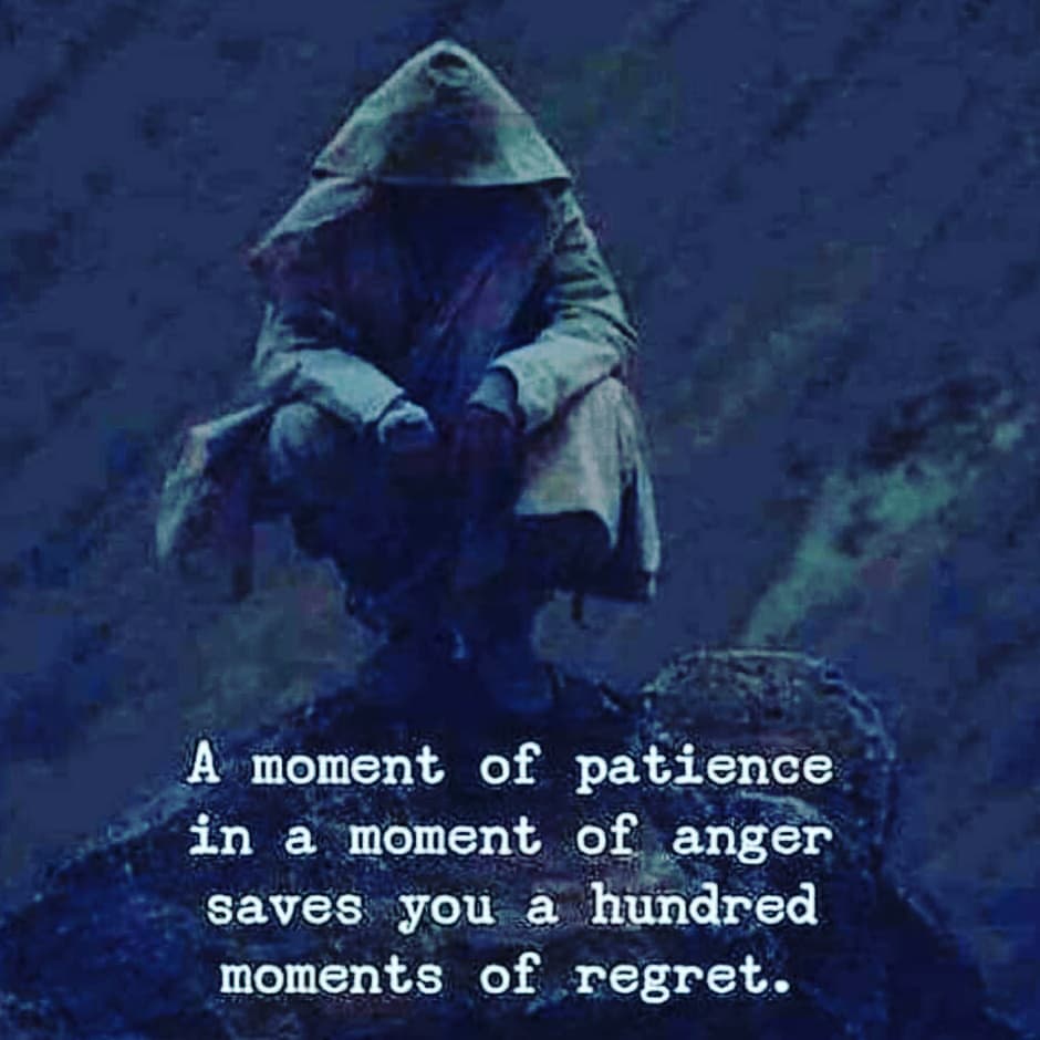 A moment of patience in a moment of anger saves you a hundred moments of regret.