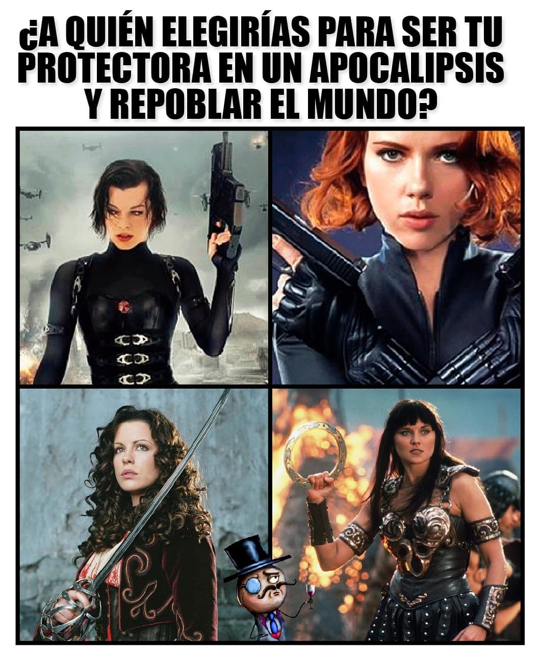¿A quién elegirías para ser tu protectora en un apocalipsis y repoblar el mundo?