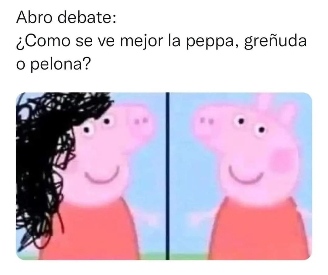 Abro debate: ¿Como se ve mejor la peppa, greñuda o pelona?