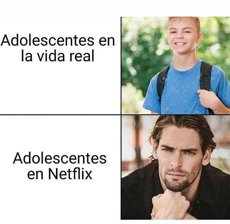 Adolescentes en la vida real.  Adolescentes en Netflix.