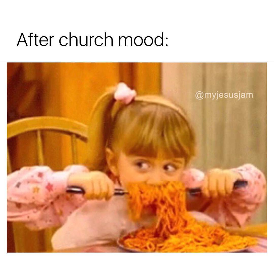 After church mood: