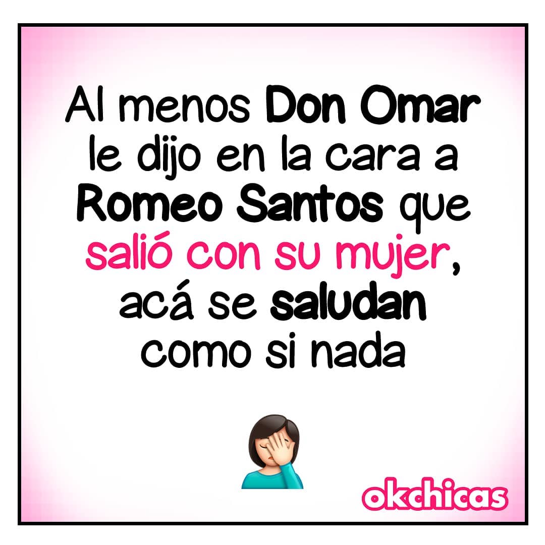 Al menos Don Omar le dijo en la cara a Romeo Santos que salió con su mujer, acá se saludan como si nada.