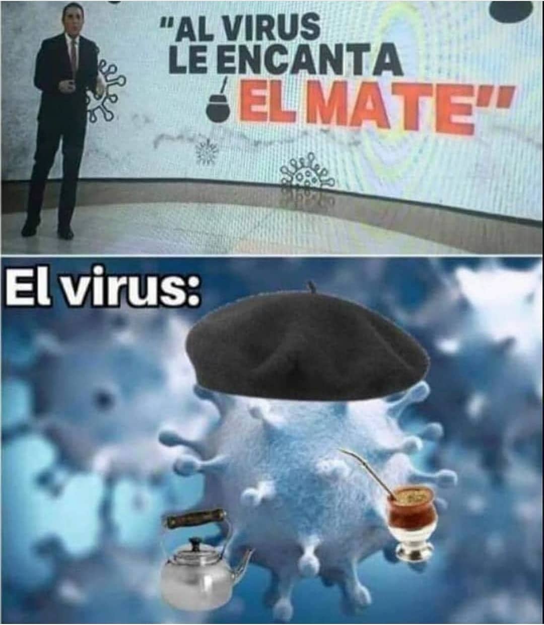 Al virus le encanta d el mate.  El virus: