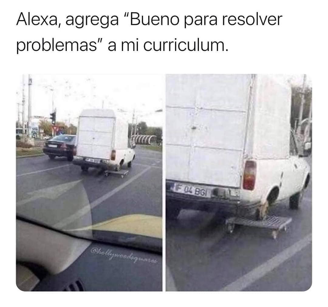 Alexa, agrega "Bueno para resolver problemas" a mi curriculum.