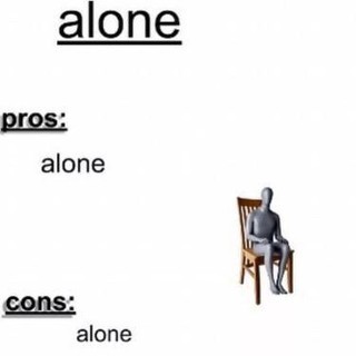 Alone. Pros: Alone. Cons: Alone.