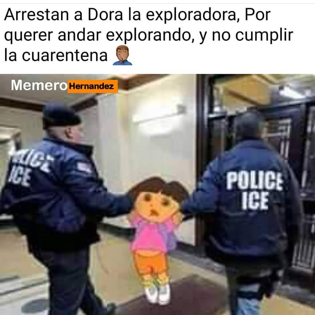 Arrestan a Dora la exploradora, por querer andar explorando, y no cumplir la cuarentena.