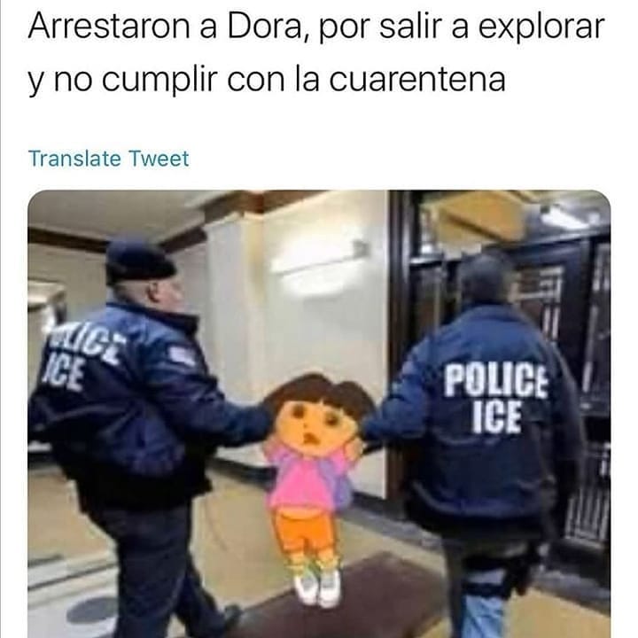 Arrestaron a Dora, por salir a explorar y no cumplir con la cuarentena.
