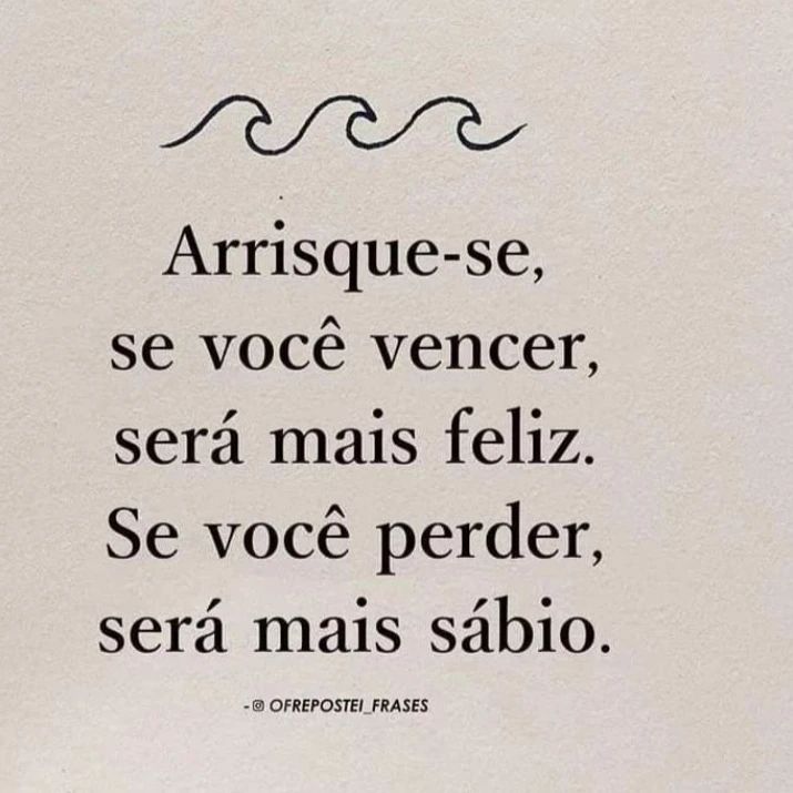 Se jogue naquilo que te faz bem, lhe traz uma energia positiva. Nunca,  jamais, ligue para o que dizem a seu respeito, eles sabem teu nome e…