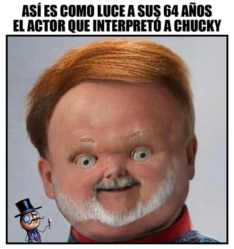 Así es como luce a sus 64 años el actor que interpretó a Chucky.