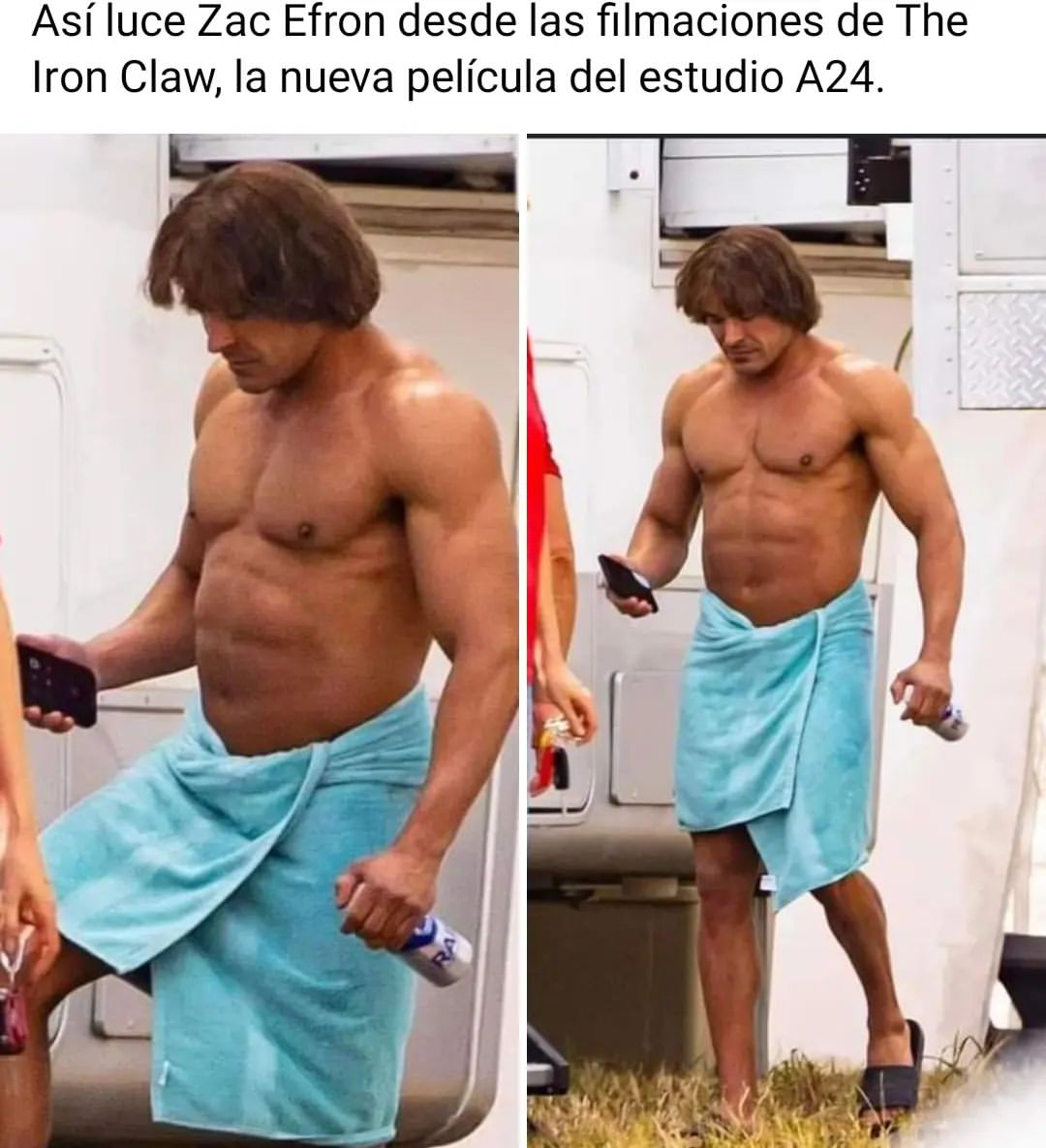 Así luce Zac Efron desde las filmaciones de The Iron Claw, la nueva película del estudio A24.