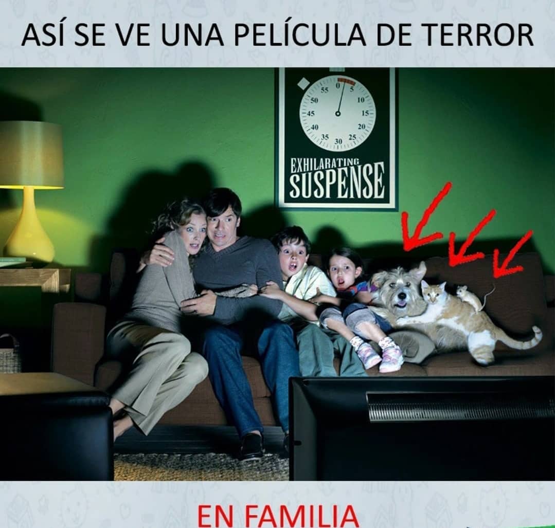 Así se ve una película de terror: En familia.