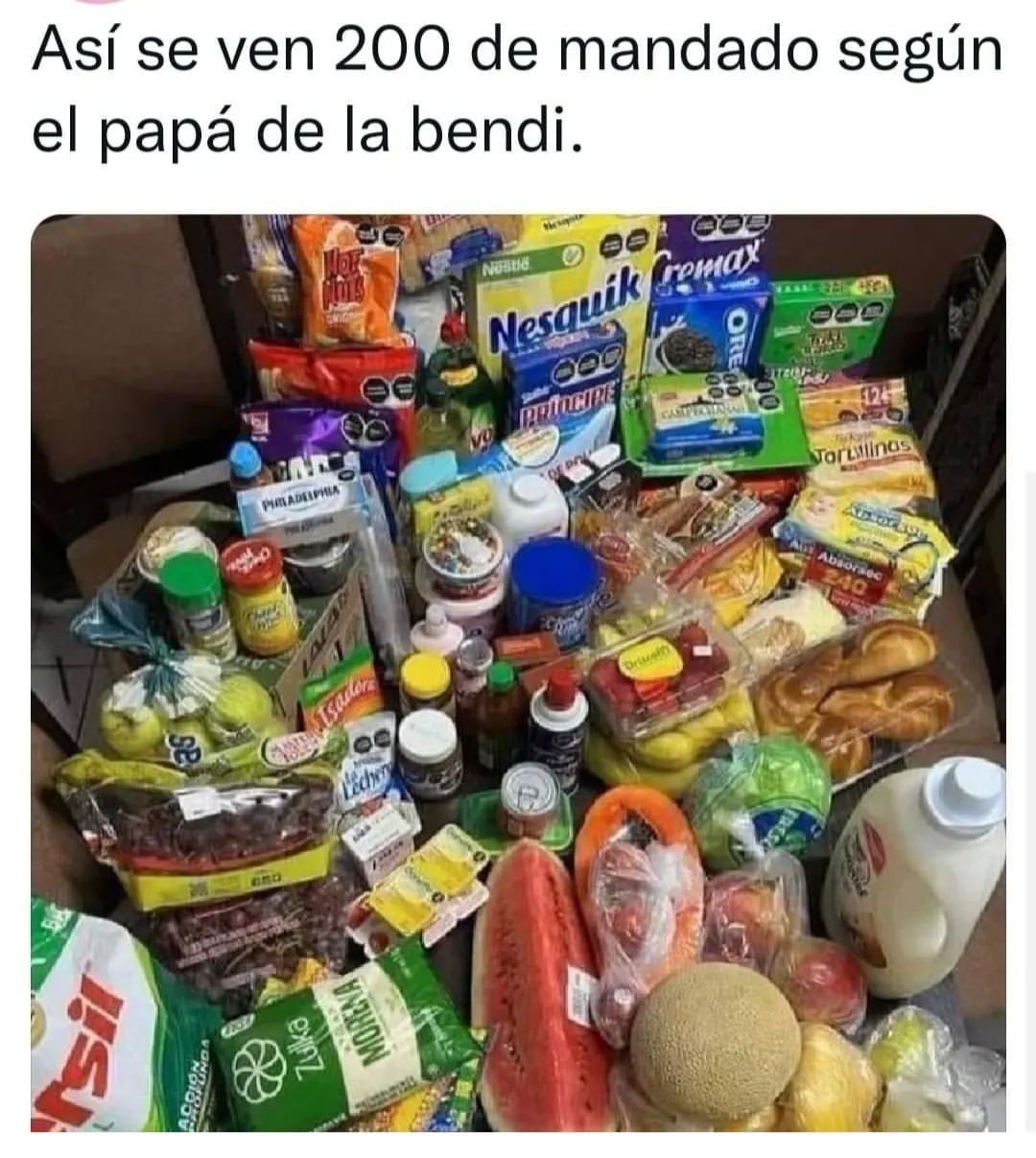 Así se ven 200 de mandado según el papá de la bendi.