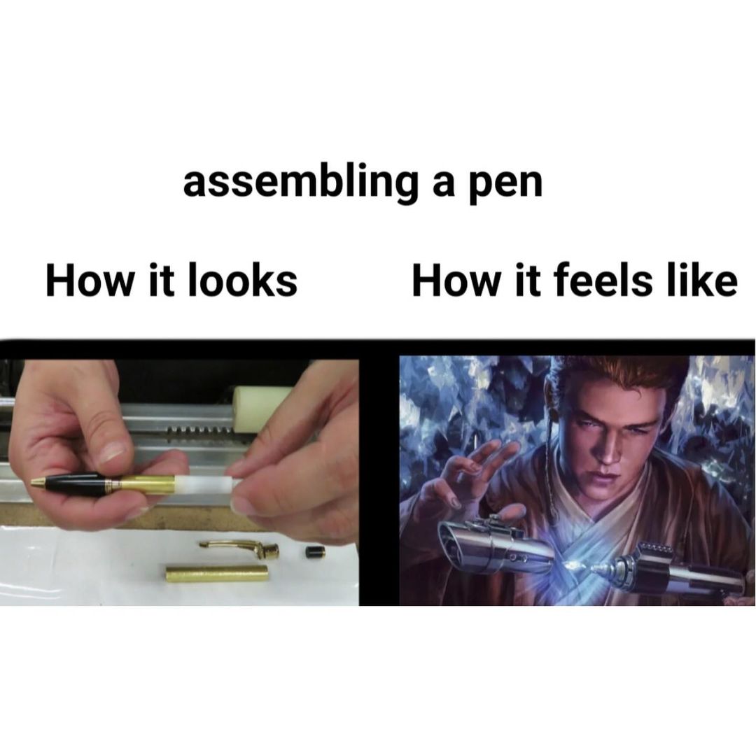 Assembling a pen. How it looks. How it feels like.