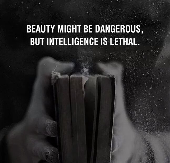 Beauty might be dangerous, but intelligence is lethal.