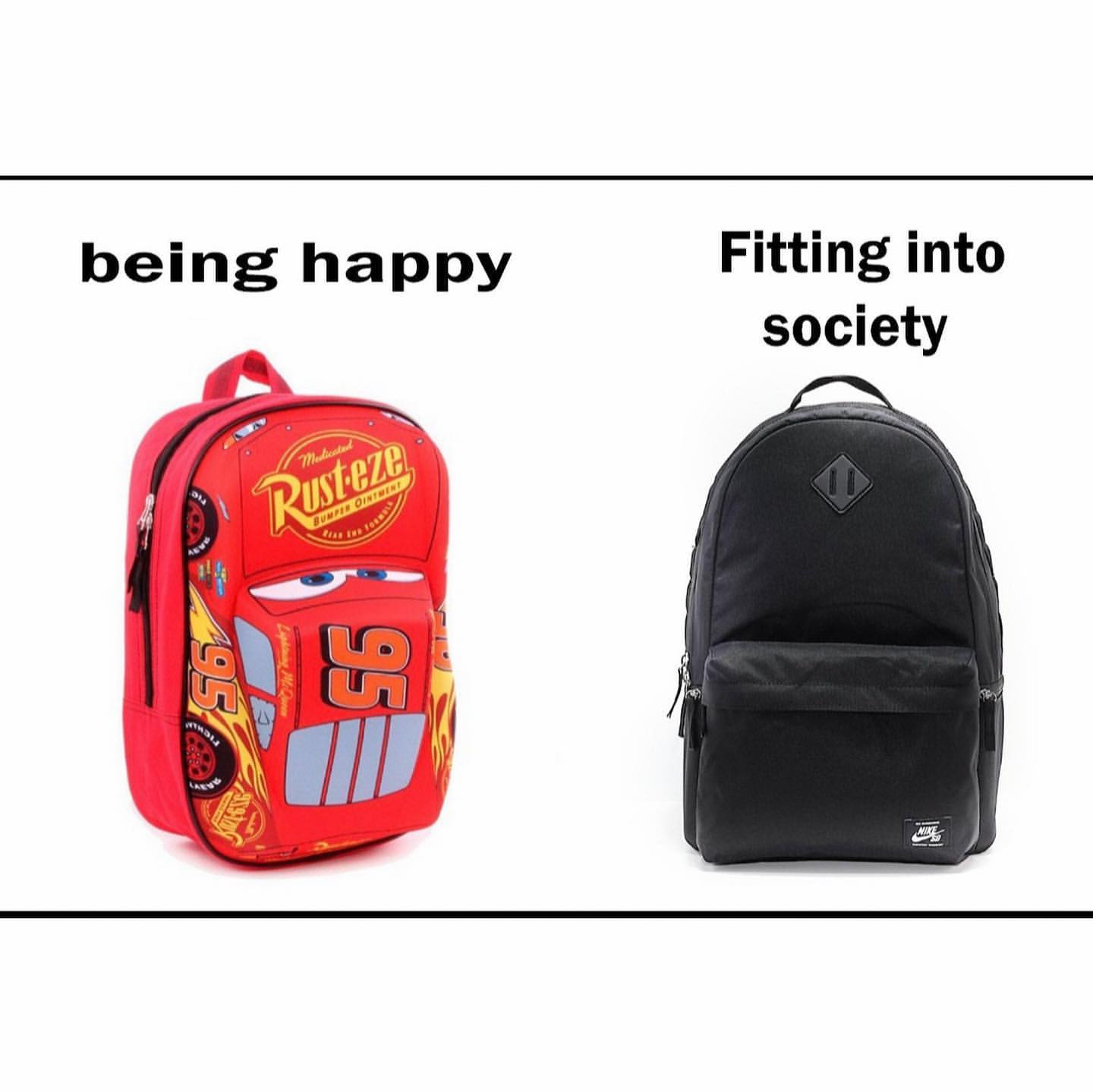 Being Happy Fitting Into Society Funny