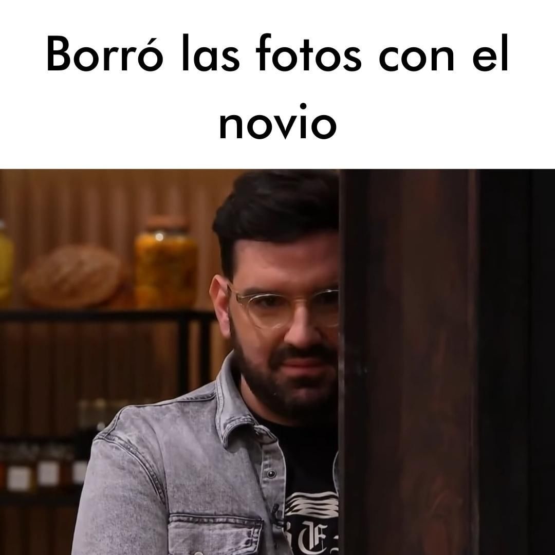 Borró las fotos con el novio.