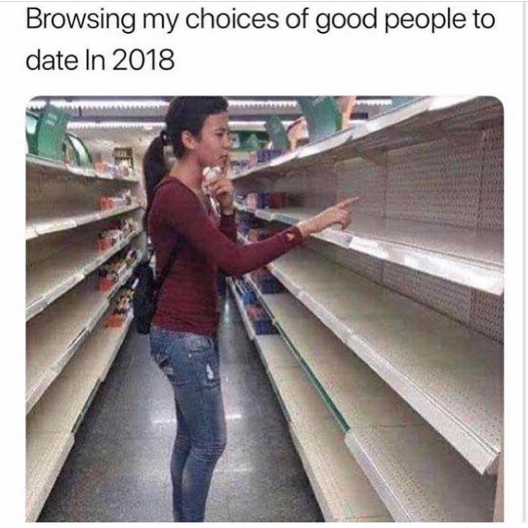 Browsing my choices of good people to date In 2018.