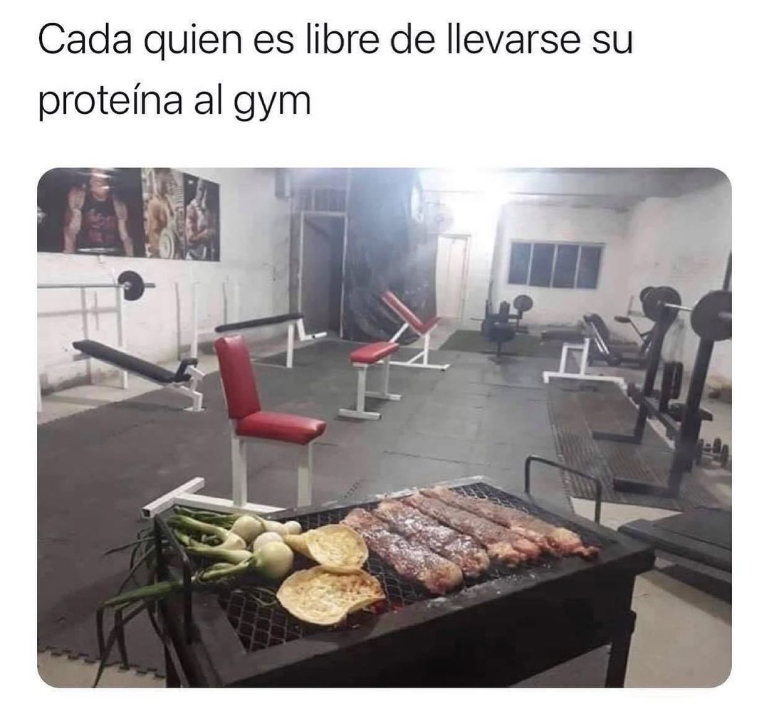 Cada quien es libre de llevarse su proteína al gym.