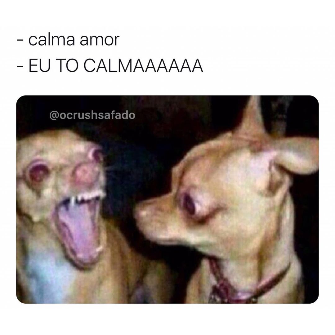 Calma amor. Eu to calmaaaaaa.