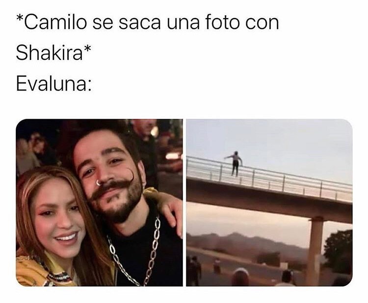 *Camilo se saca una foto con Shakira*  Evaluna:
