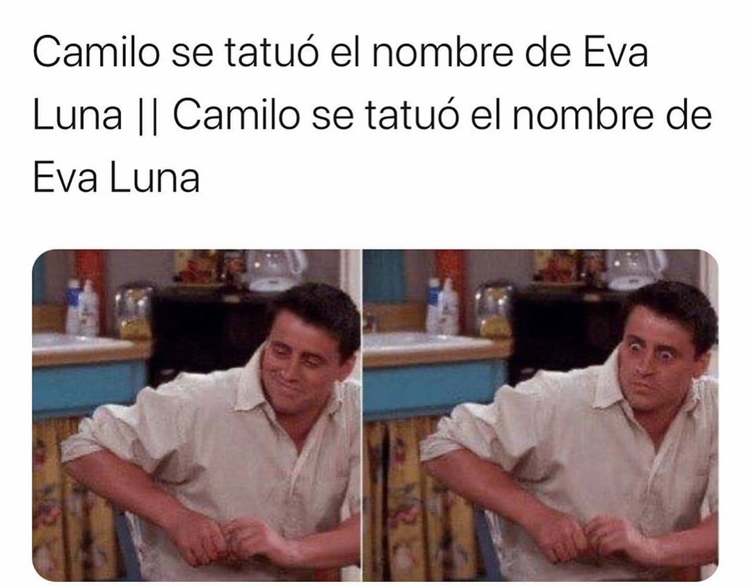 Camilo se tatuó el nombre de Eva Luna. // Camilo se tatuó el nombre de Eva Luna.
