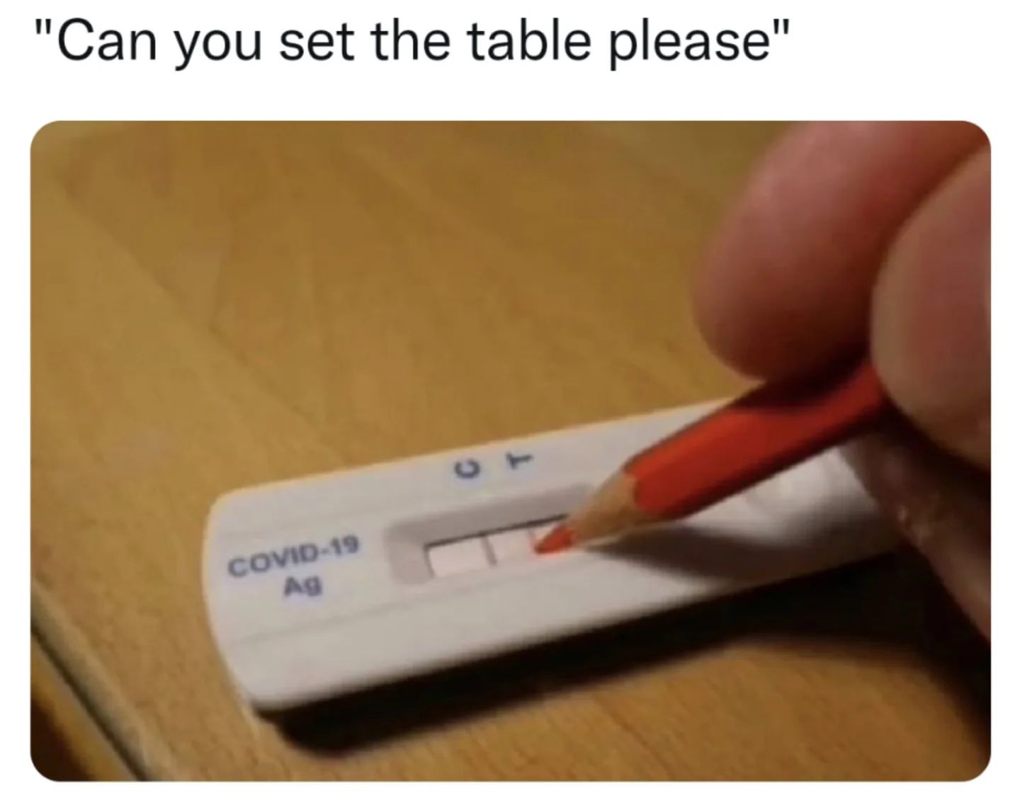 Can you set the table please.
