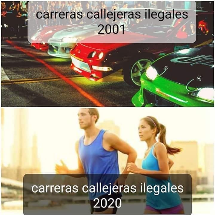 Carreras callejeras ilegales 2001.  Carreras callejeras ilegales 2020.