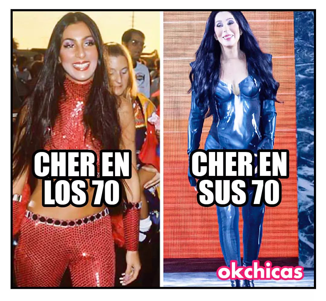 Cher en los 70. Cher en sus 70.
