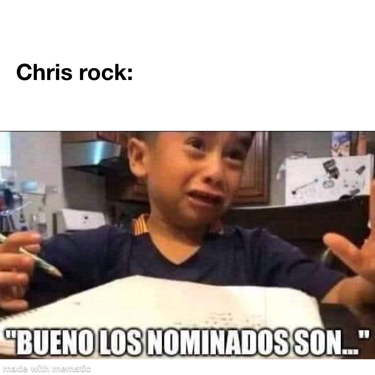 Chris rock: Bueno los nominados son...
