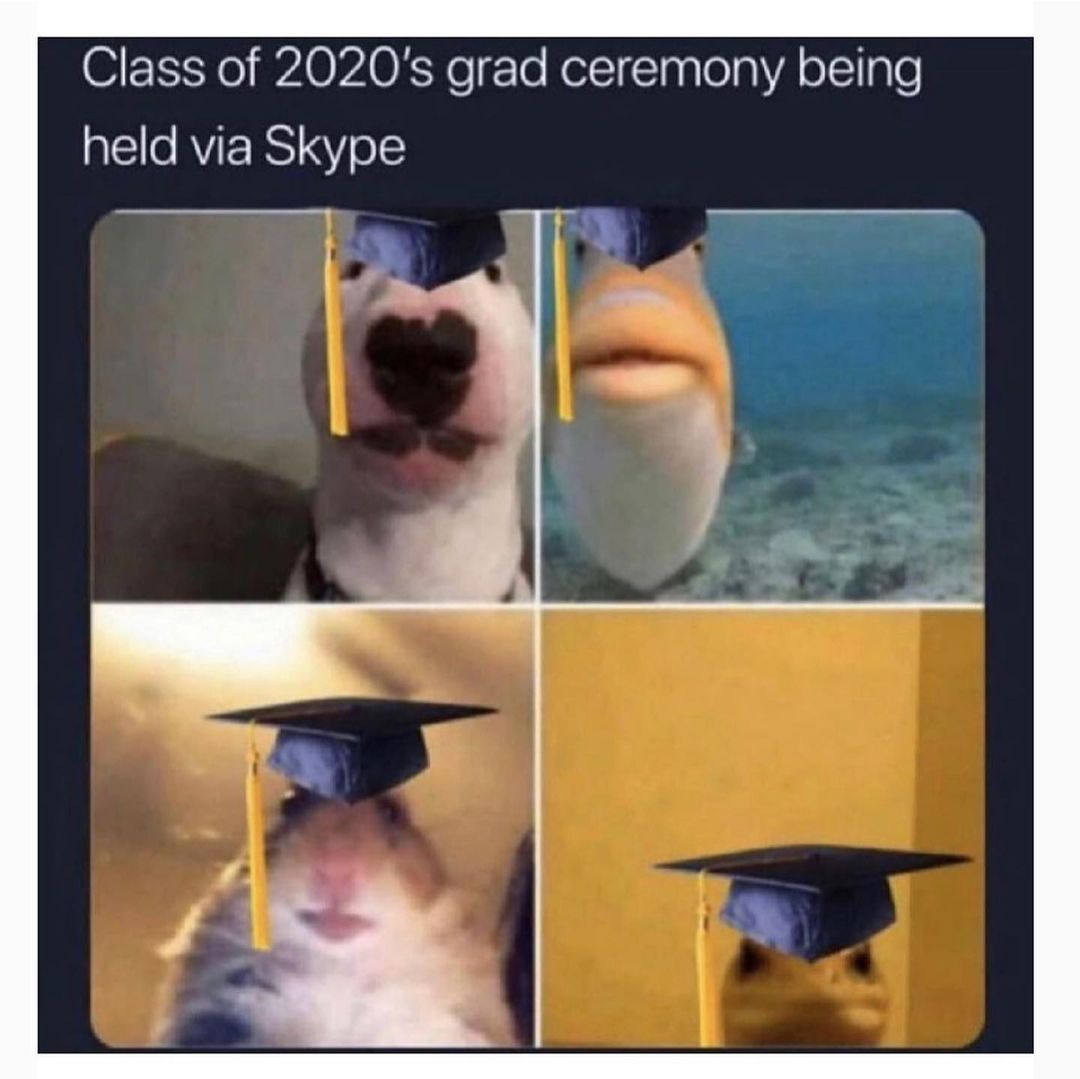 Class of 2020's grad ceremony being held via Skype.