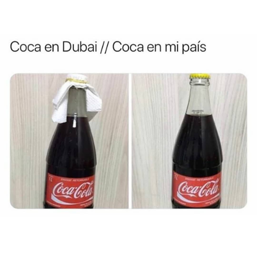 Coca en Dubai / Coca en mi país.