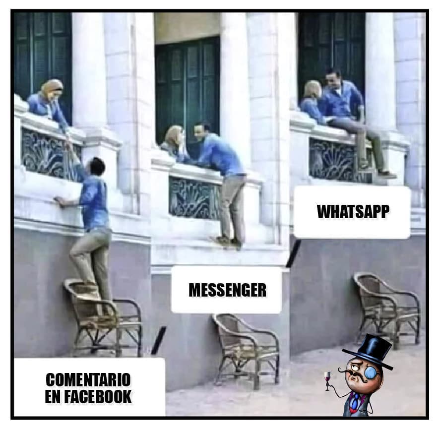 Comentario en Facebook. Messenger. WhatsApp.