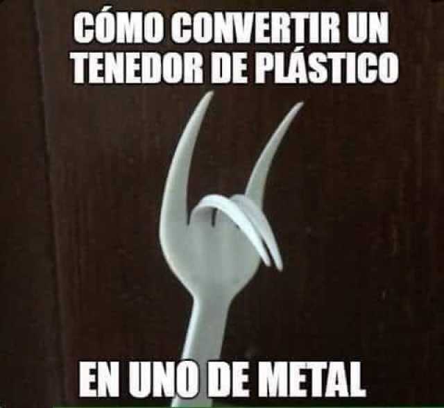 Cómo convertir un tenedor de plástico en uno de metal.