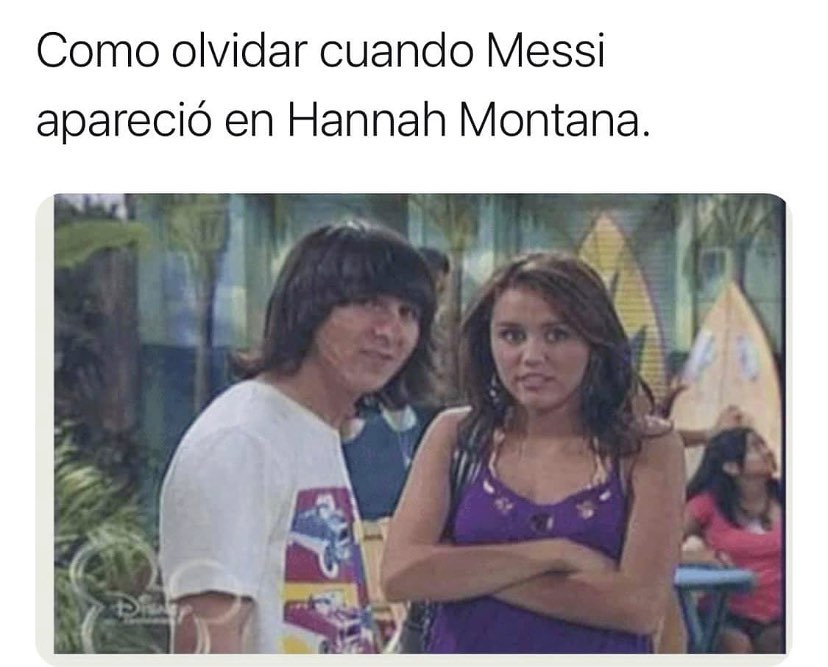Como olvidar cuando Messi apareció en Hannah Montana.