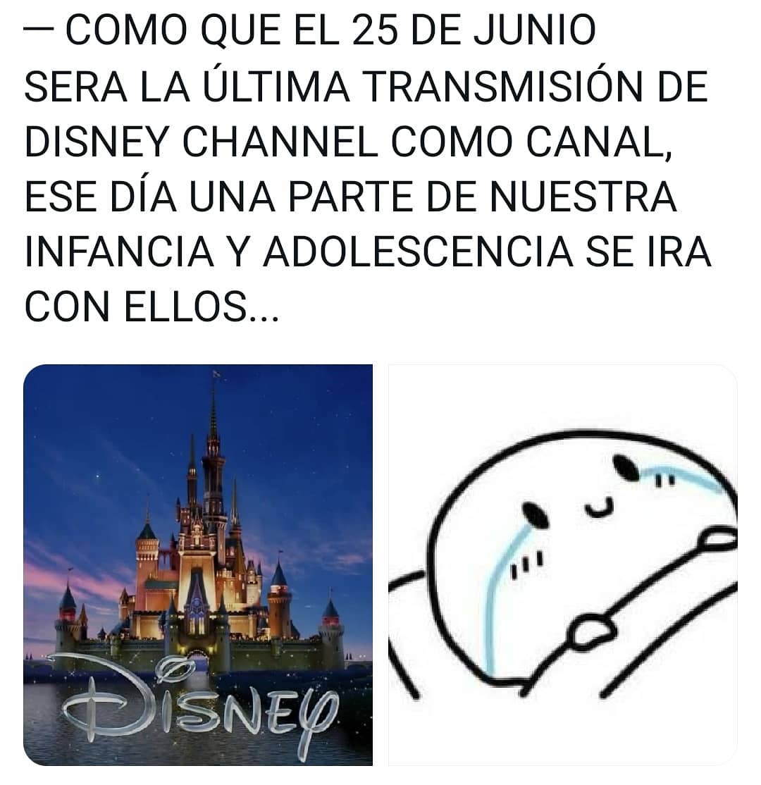 Como que el 25 de junio será la última transmisión de Disney Channel como canal, ese día una parte de nuestra infancia y adolescencia se irá con ellos...