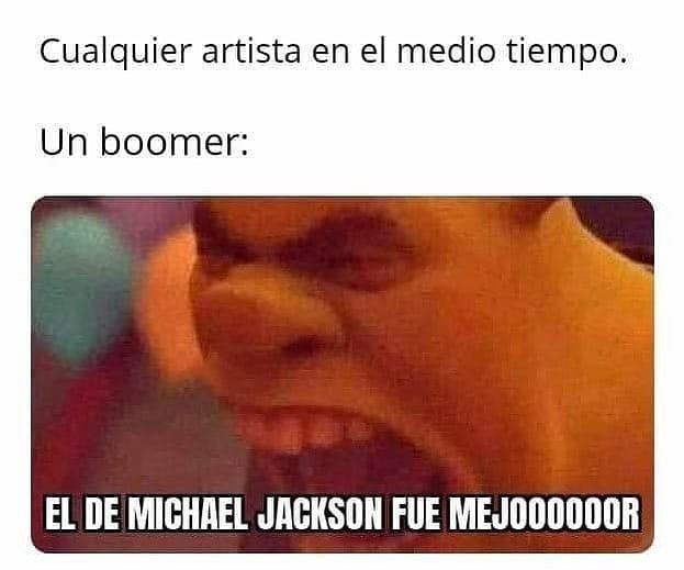 Cualquier artista en el medio tiempo. Un boomer: El de Michael Jackson fue mejoooooor.