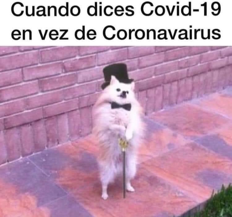 Cuando dices Covid-19 en vez de Coronavairus.