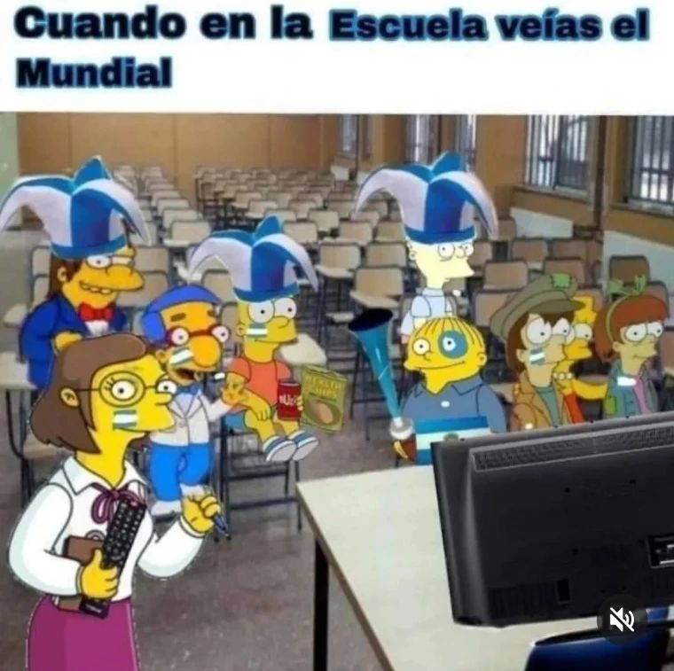 Cuando en la escuela veías el mundial.