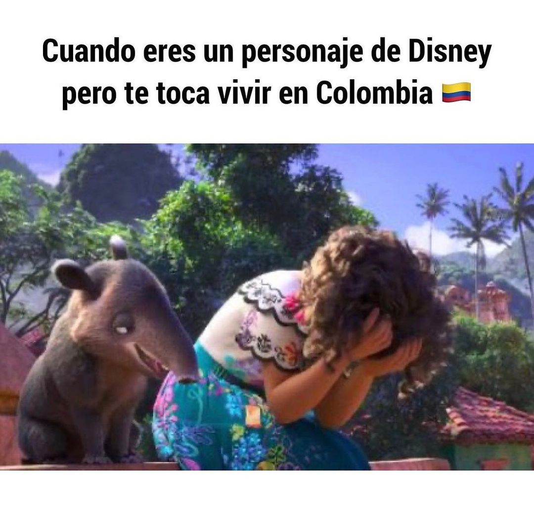 Cuando eres un personaje de Disney pero te toca vivir en Colombia.