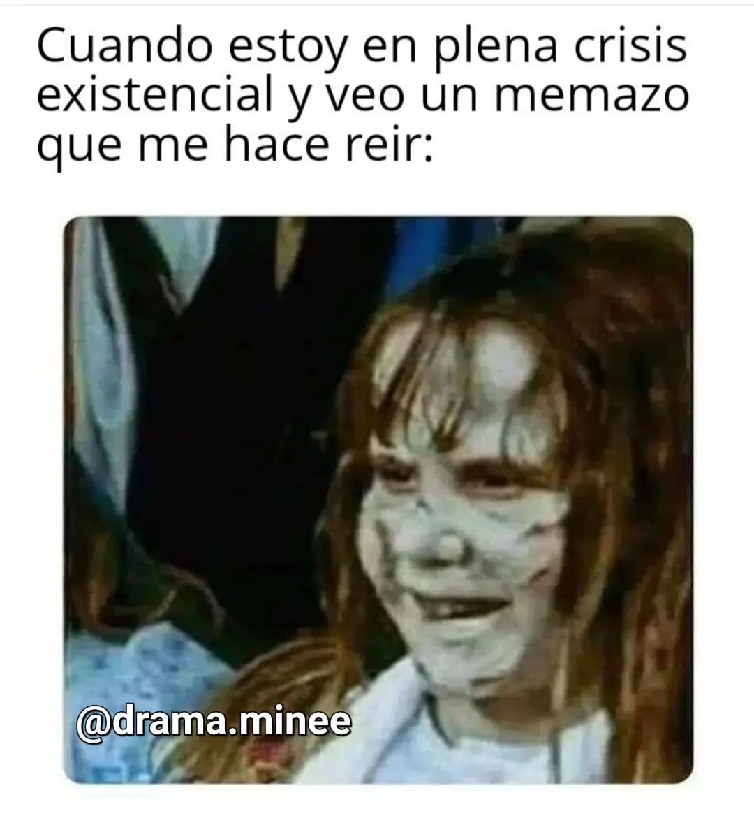 Cuando estoy en plena crisis existencial y veo un memazo que me hace reír: