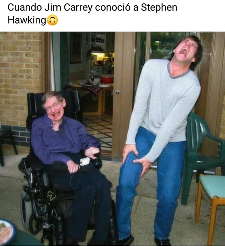 Cuando Jim Carrey conoció a Stephen Hawking.