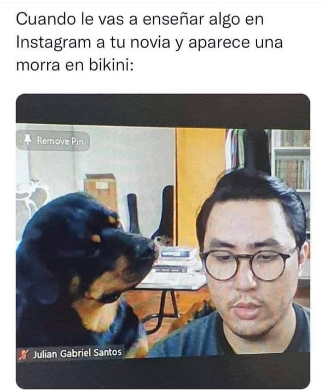 Cuando le vas a enseñar algo en Instagram a tu novia y aparece una morra en bikini: