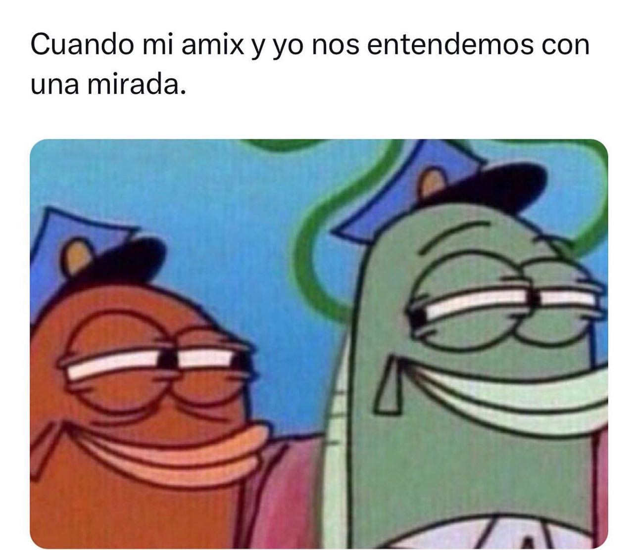 Cuando Mi Amix Y Yo Nos Entendemos Con Una Mirada Memes 