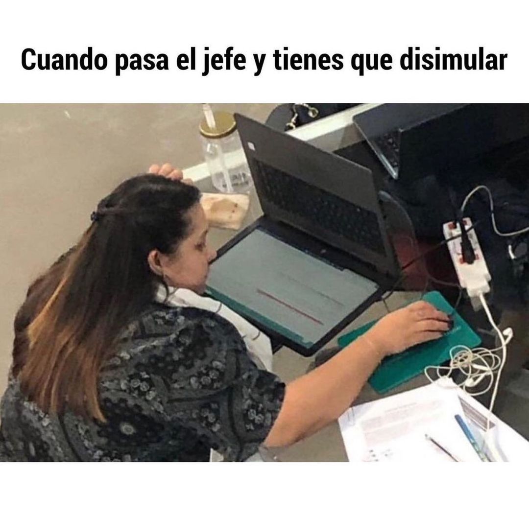 Cuando Pasa El Jefe Y Tienes Que Disimular Memes 2767