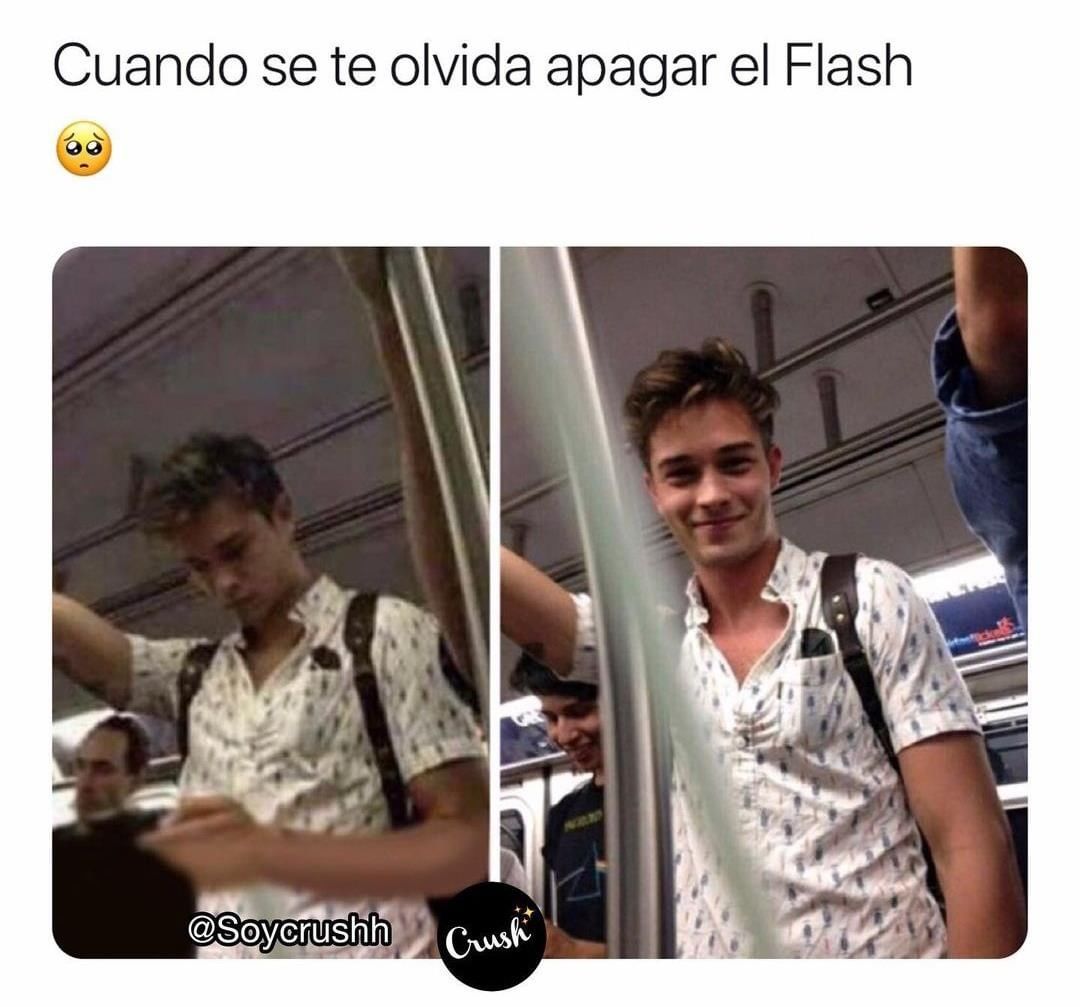 Cuando se te olvida apagar el flash.