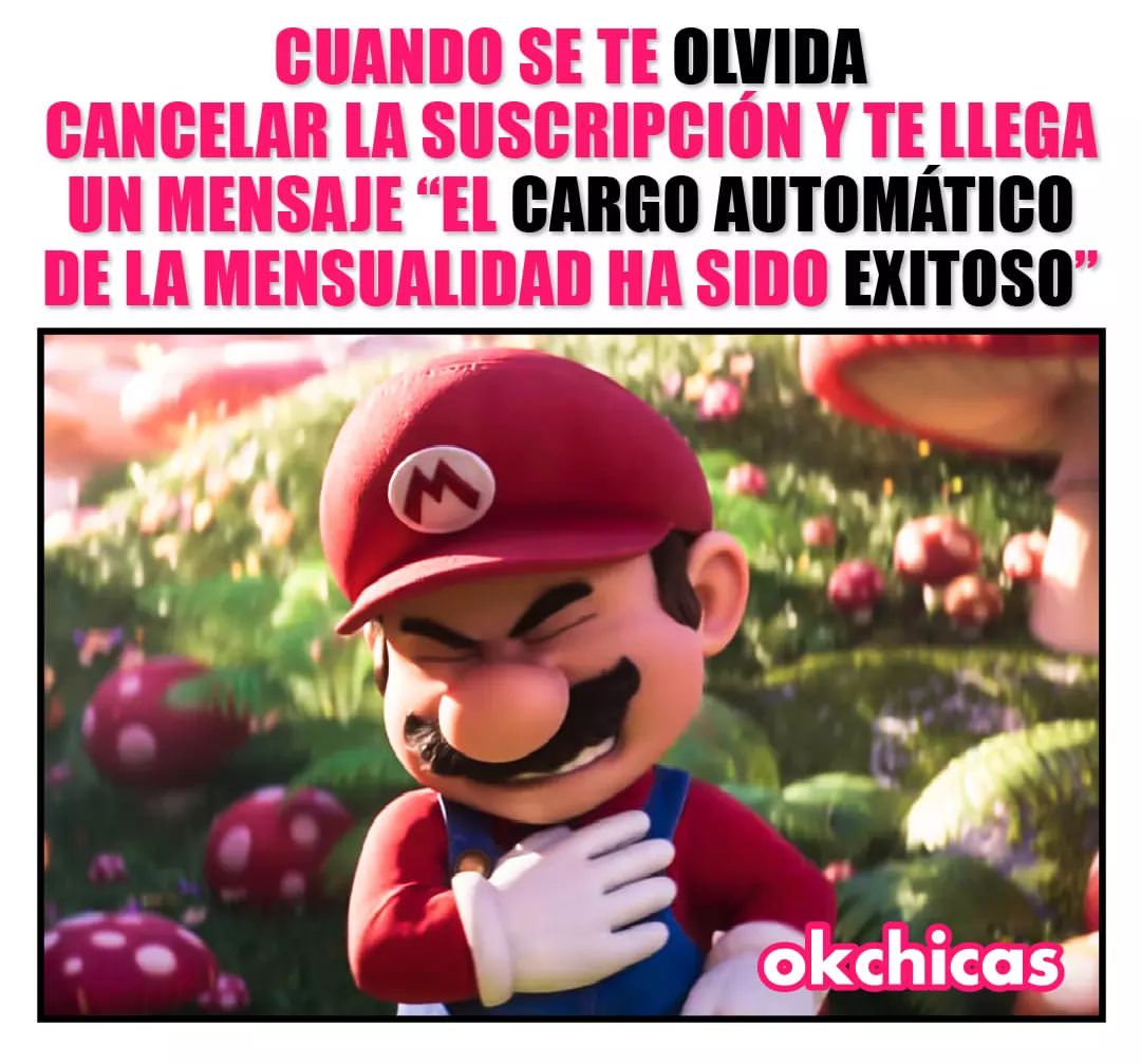 Cuando se te olvida cancelar la suscripción y te llega un mensaje "El cargo automático de la mensualidad ha sido exitoso."