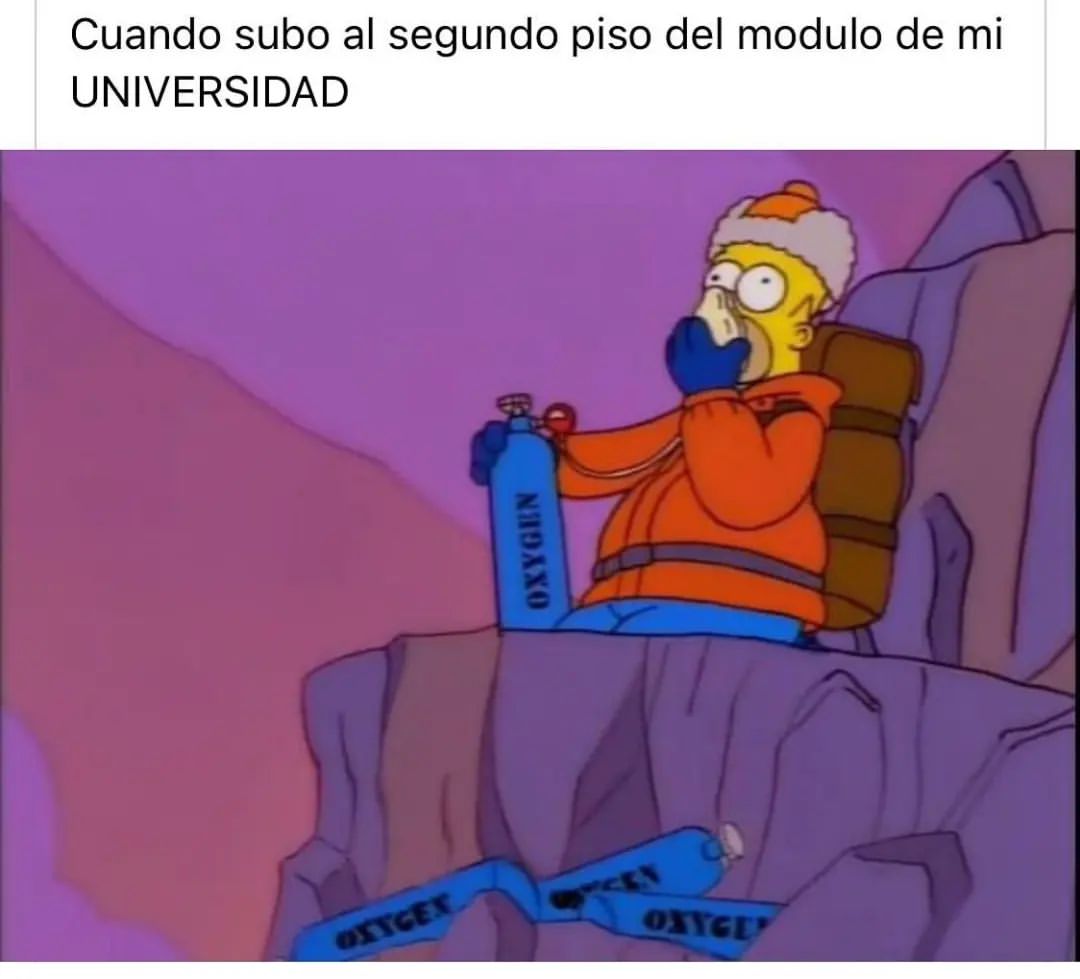 Cuando subo al segundo piso del modulo de mi universidad.